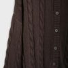 Cardigan de punto trenzado con botones Cardigan de punto trenzado con botones
