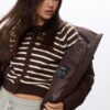 Chaqueta acolchada básica con capucha Chaqueta acolchada básica con capucha