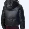 Chaqueta acolchada con capucha metalizada Chaqueta acolchada con capucha metalizada