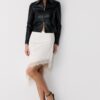 Chaqueta ajustada con efecto piel Chaqueta ajustada con efecto piel