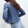 Chaqueta ajustada con efecto piel Chaqueta ajustada con efecto piel