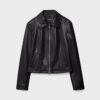 Chaqueta ajustada con efecto piel Chaqueta ajustada con efecto piel