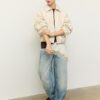 Chaqueta bomber acolchada con efecto piel Chaqueta bomber acolchada con efecto piel
