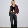 Chaqueta bomber acolchada con efecto piel Chaqueta bomber acolchada con efecto piel