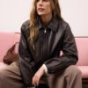 Chaqueta bomber acolchada con efecto piel Chaqueta bomber acolchada con efecto piel