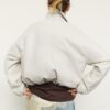 Chaqueta bomber acolchada con efecto piel Chaqueta bomber acolchada con efecto piel