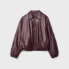 Chaqueta bomber acolchada con efecto piel Chaqueta bomber acolchada con efecto piel