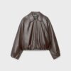 Chaqueta bomber acolchada con efecto piel Chaqueta bomber acolchada con efecto piel