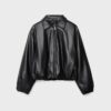 Chaqueta bomber acolchada con efecto piel Chaqueta bomber acolchada con efecto piel