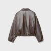 Chaqueta bomber acolchada con efecto piel Chaqueta bomber acolchada con efecto piel