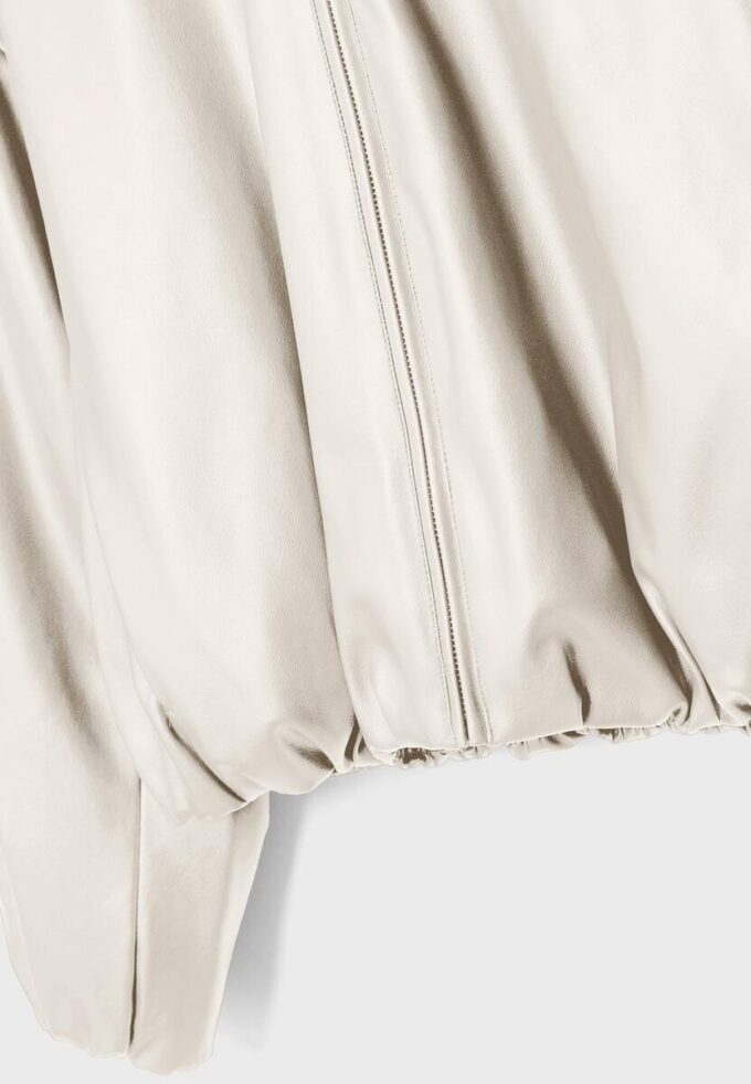 Chaqueta bomber acolchada con efecto piel Chaqueta bomber acolchada con efecto piel