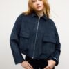 Chaqueta bomber de ante sintético Chaqueta bomber de ante sintético