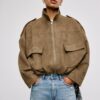 Chaqueta bomber de ante sintético Chaqueta bomber de ante sintético
