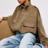 Chaqueta bomber de ante sintético Chaqueta bomber de ante sintético