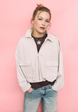 Chaqueta bomber de ante sintético Chaqueta bomber de ante sintético