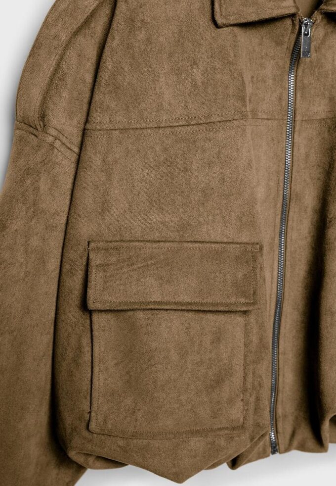 Chaqueta bomber de ante sintético Chaqueta bomber de ante sintético
