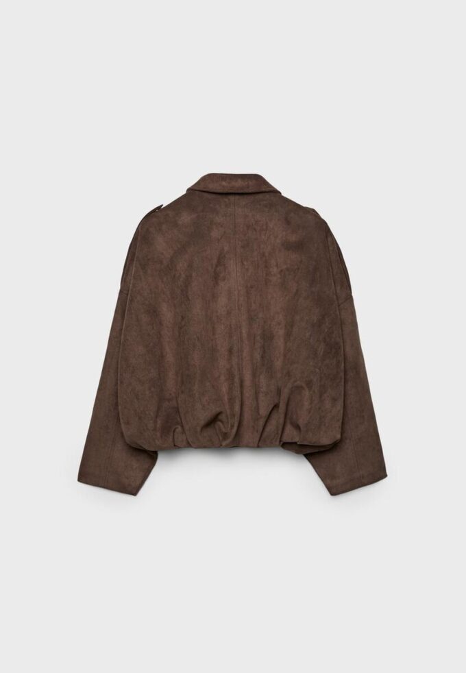 Chaqueta bomber de ante sintético Chaqueta bomber de ante sintético