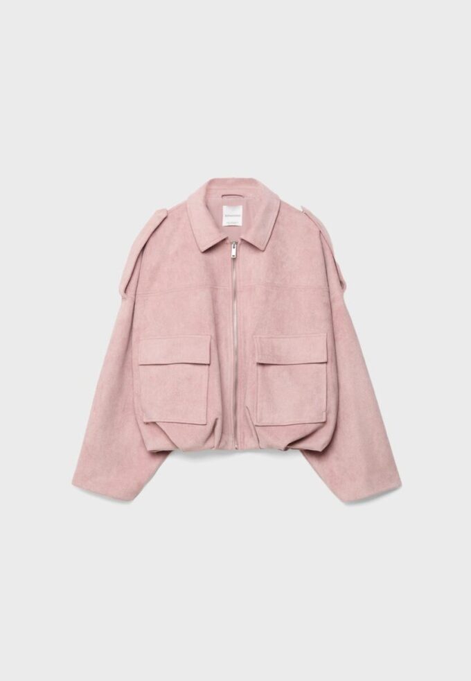 Chaqueta bomber de ante sintético Chaqueta bomber de ante sintético