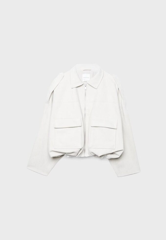 Chaqueta bomber de ante sintético Chaqueta bomber de ante sintético