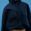 Chaqueta bomber de tacto suave con bolsillos Chaqueta bomber de tacto suave con bolsillos