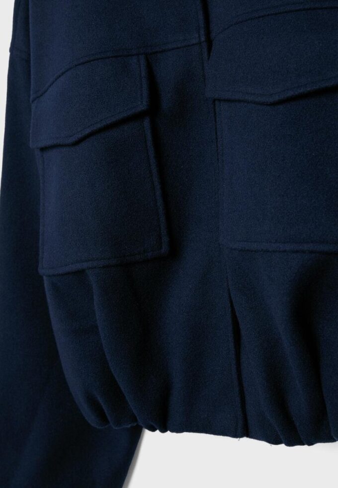 Chaqueta bomber de tacto suave con bolsillos Chaqueta bomber de tacto suave con bolsillos