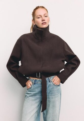 Chaqueta bomber oversize de tacto suave