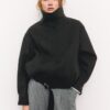 Chaqueta bomber oversize de tacto suave Chaqueta bomber oversize de tacto suave