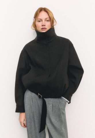 Chaqueta bomber oversize de tacto suave