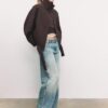 Chaqueta bomber oversize de tacto suave Chaqueta bomber oversize de tacto suave
