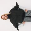 Chaqueta bomber oversize de tacto suave Chaqueta bomber oversize de tacto suave
