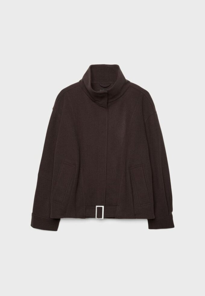 Chaqueta bomber oversize de tacto suave Chaqueta bomber oversize de tacto suave