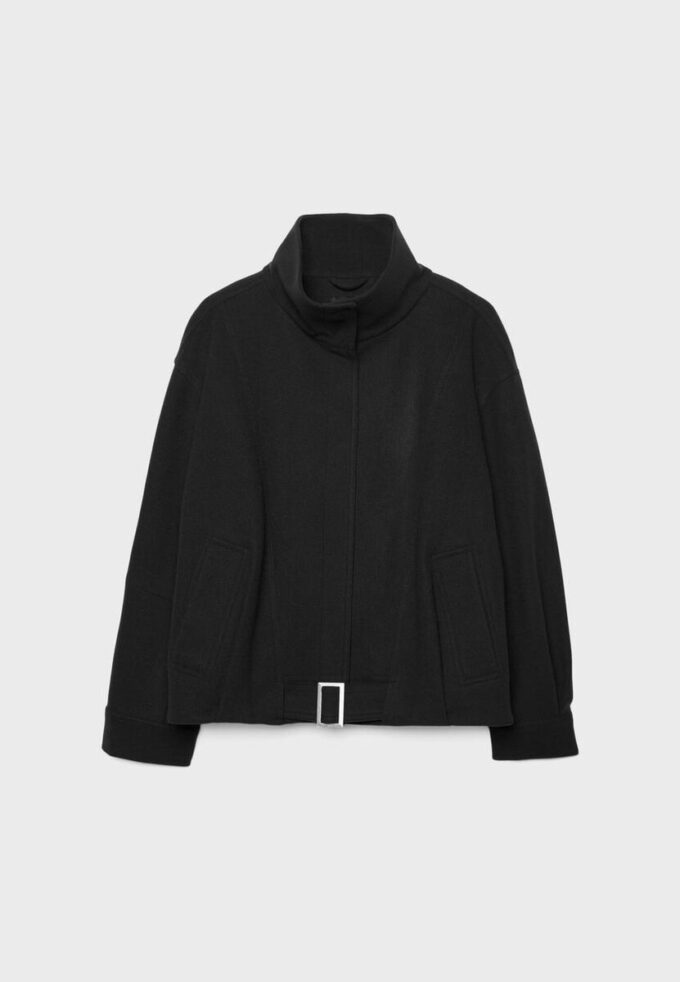 Chaqueta bomber oversize de tacto suave Chaqueta bomber oversize de tacto suave
