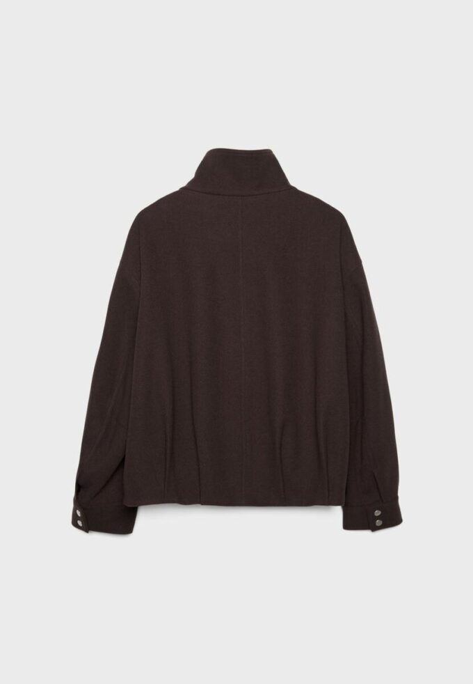 Chaqueta bomber oversize de tacto suave Chaqueta bomber oversize de tacto suave