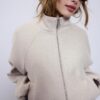 Chaqueta bomber tipo globo de tacto suave con tacto suave Chaqueta bomber tipo globo de tacto suave con tacto suave