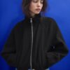 Chaqueta bomber tipo globo de tacto suave con tacto suave Chaqueta bomber tipo globo de tacto suave con tacto suave