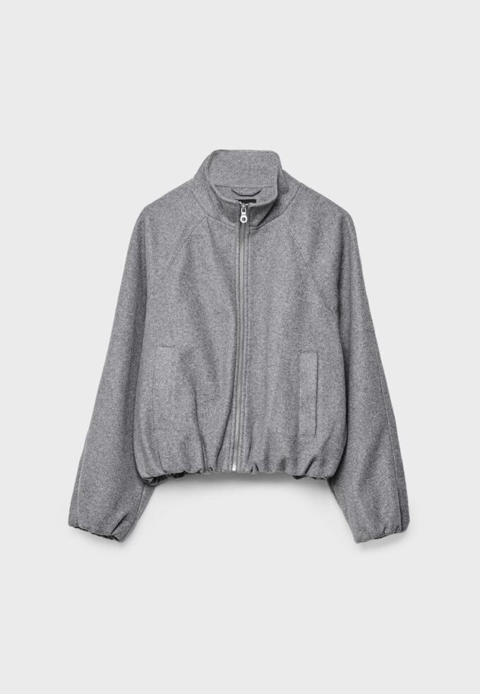 Chaqueta bomber tipo globo de tacto suave con tacto suave Chaqueta bomber tipo globo de tacto suave con tacto suave