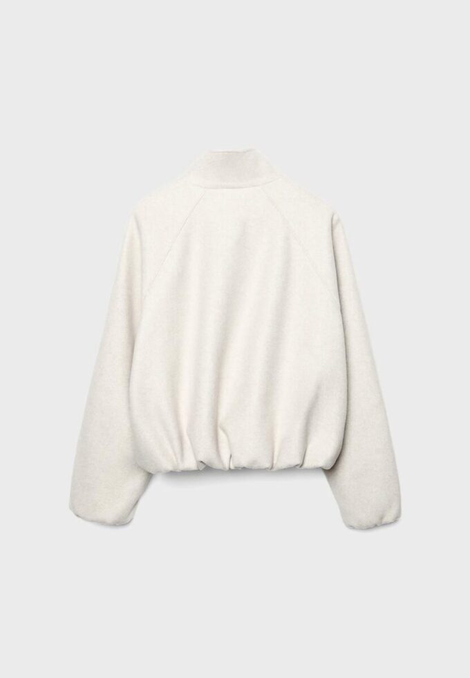 Chaqueta bomber tipo globo de tacto suave con tacto suave Chaqueta bomber tipo globo de tacto suave con tacto suave
