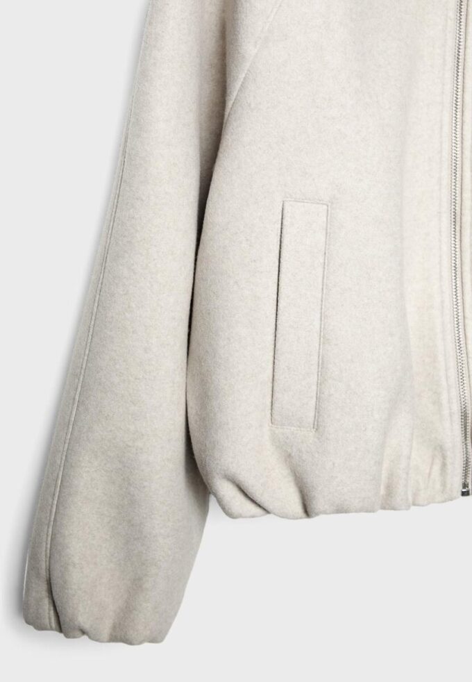 Chaqueta bomber tipo globo de tacto suave con tacto suave Chaqueta bomber tipo globo de tacto suave con tacto suave
