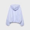 Chaqueta básica con capucha de nylon a rayas Chaqueta básica con capucha de nylon a rayas