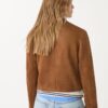 Chaqueta con cremallera de ante sintético Chaqueta con cremallera de ante sintético