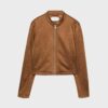 Chaqueta con cremallera de ante sintético Chaqueta con cremallera de ante sintético