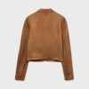 Chaqueta con cremallera de ante sintético Chaqueta con cremallera de ante sintético