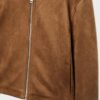 Chaqueta con cremallera de ante sintético Chaqueta con cremallera de ante sintético