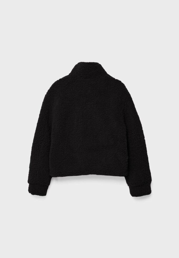 Chaqueta con cremallera y forro de imitación de piel de oveja Chaqueta con cremallera y forro de imitación de piel de oveja