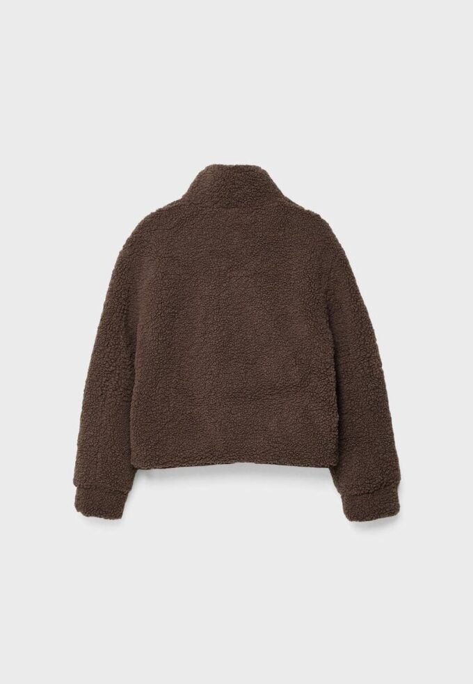 Chaqueta con cremallera y forro de imitación de piel de oveja Chaqueta con cremallera y forro de imitación de piel de oveja