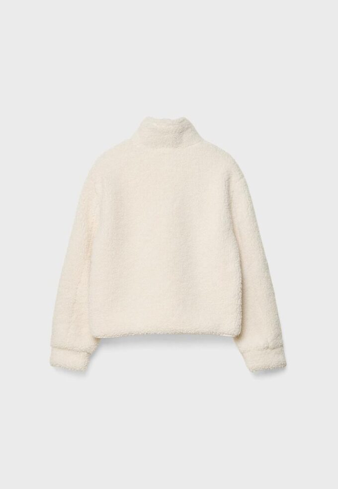 Chaqueta con cremallera y forro de imitación de piel de oveja Chaqueta con cremallera y forro de imitación de piel de oveja