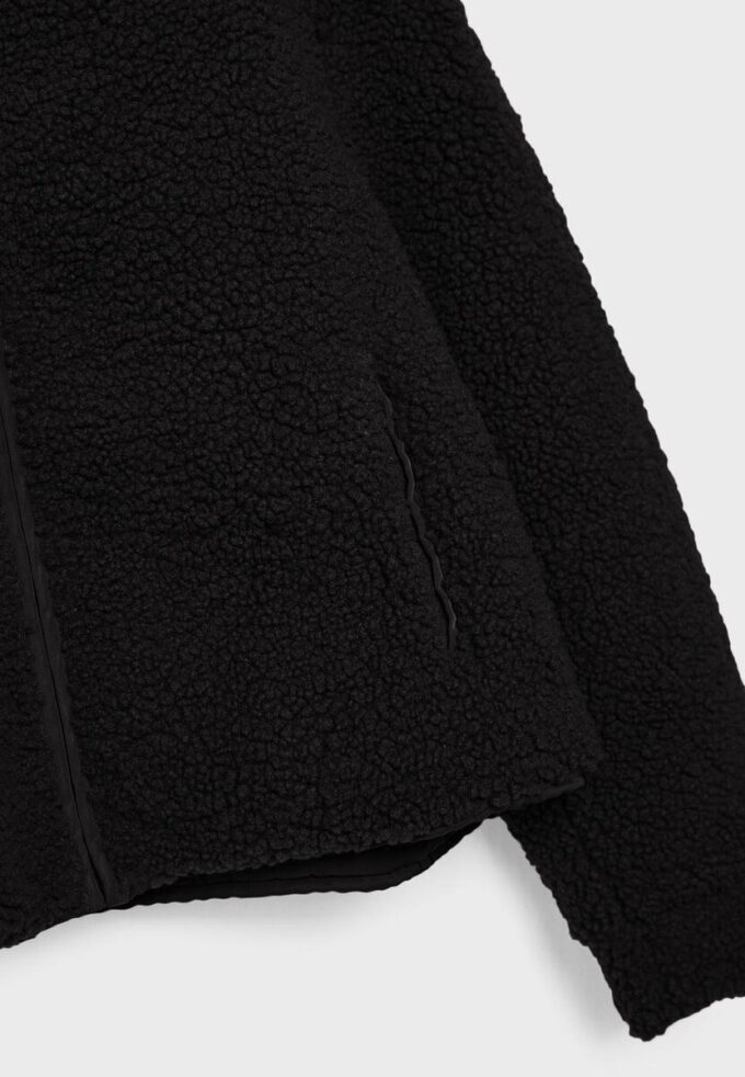 Chaqueta con cremallera y forro de imitación de piel de oveja Chaqueta con cremallera y forro de imitación de piel de oveja
