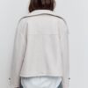 Chaqueta cruzada de cuello alto de tacto suave Chaqueta cruzada de cuello alto de tacto suave
