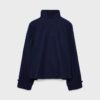 Chaqueta cruzada de cuello alto de tacto suave Chaqueta cruzada de cuello alto de tacto suave
