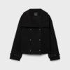 Chaqueta cruzada de cuello alto de tacto suave Chaqueta cruzada de cuello alto de tacto suave